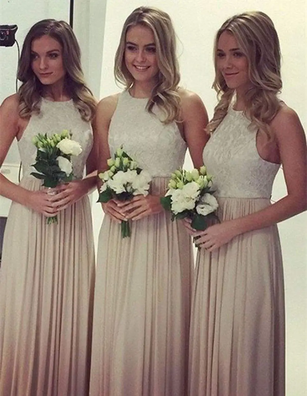 

Women's A Line Top Lace Bodice Bridesmaid Dress Chiffon Long Evening Dress плая для впђскного 2020 vestidos de fiesta